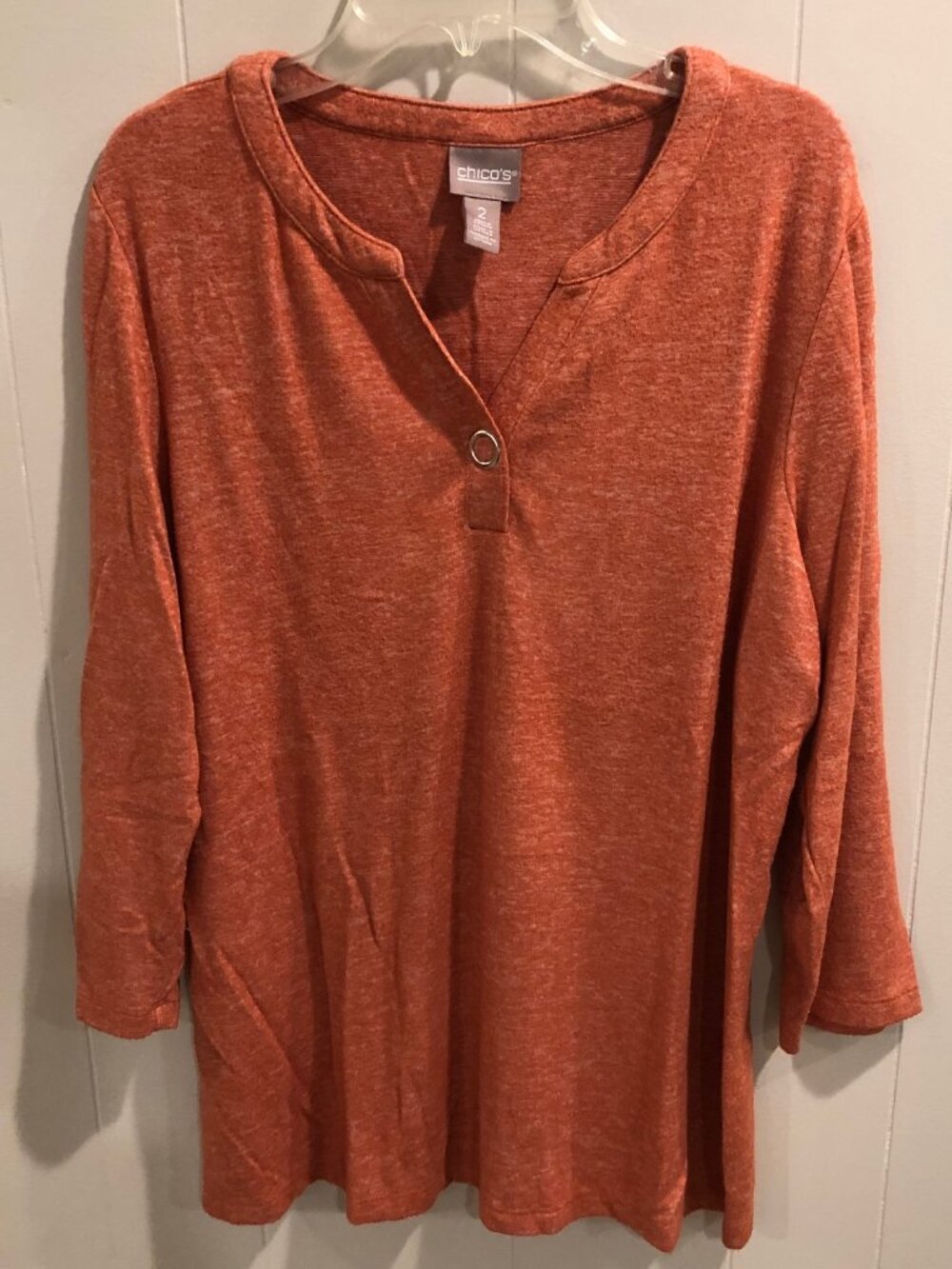 Chico's V-Neck Tunic Style Top, Size L (2)